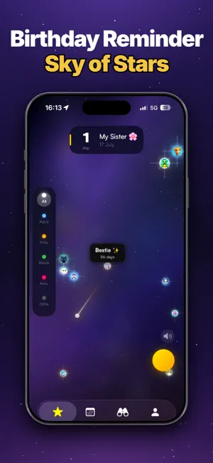 Birthday Reminder: Sky of Star screenshot 1