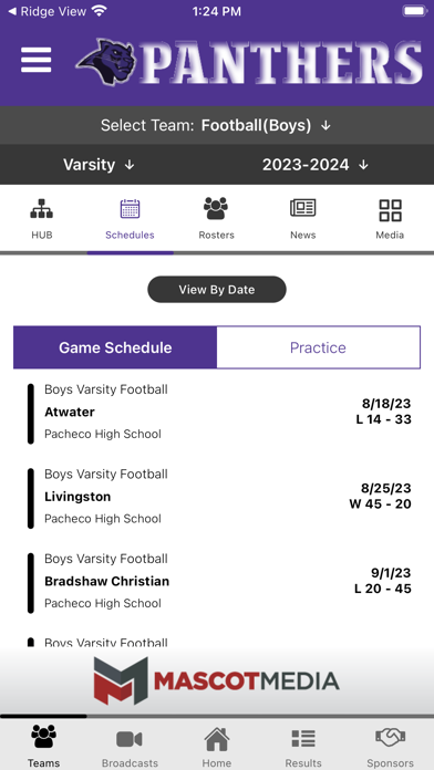 Pacheco Panther Athletics Screenshot