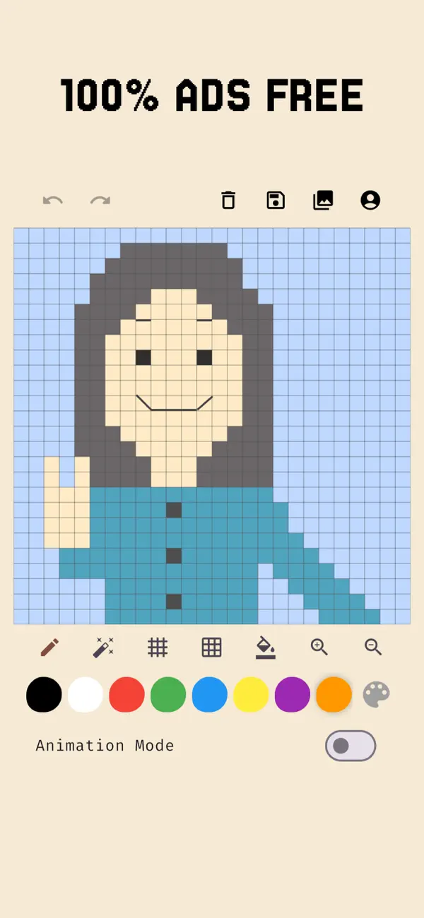 Screenshot #1 pour Pixel Art Canvas