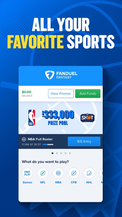 FanDuel Fantasy Sports Screenshot