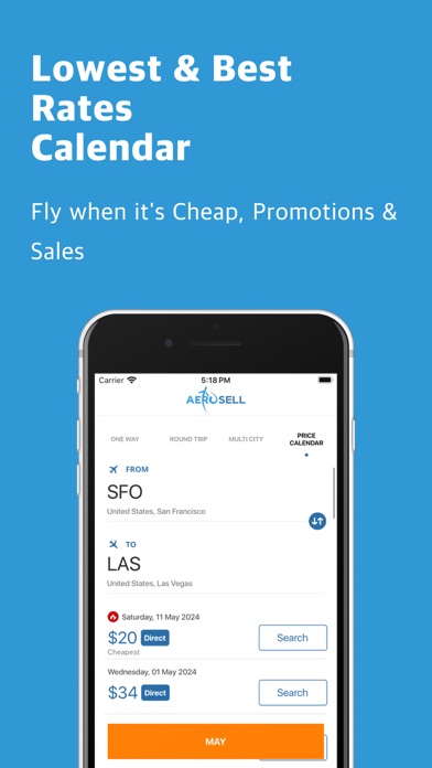 Cheap flights — AeroSell.app Screenshot