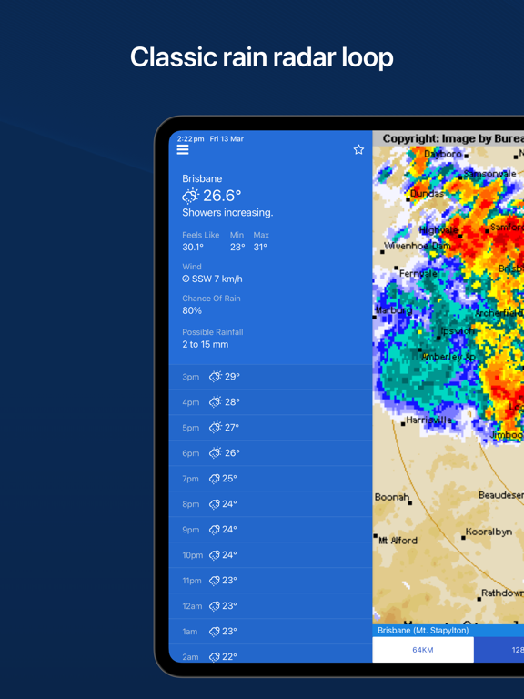 AUS Rain Radar - Old BoM Radar iPad screenshot 1