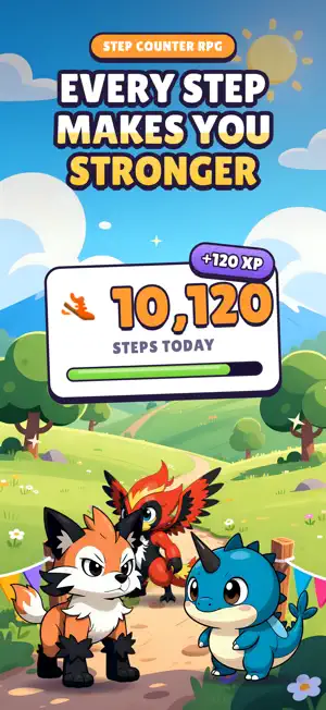 Radstep: Step Counter RPG screenshot 1
