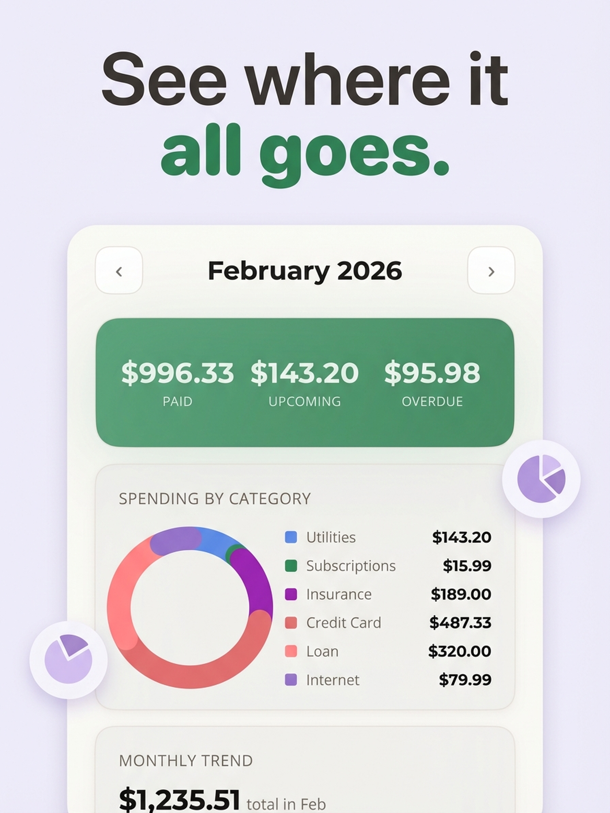Bill Organizer: Pay Reminder