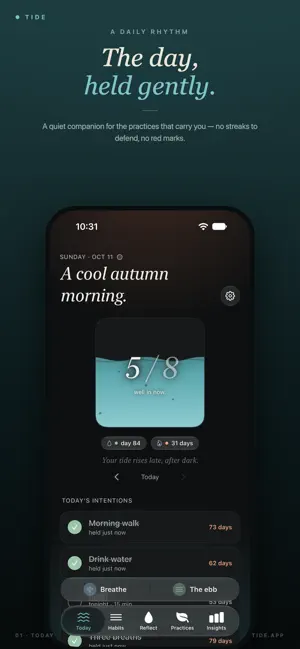 Tide: Quiet Habit Tracker screenshot 1