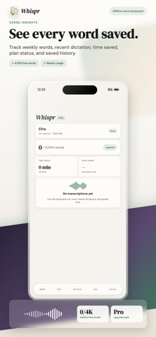 Whispr: Voice Keyboard & Text screenshot