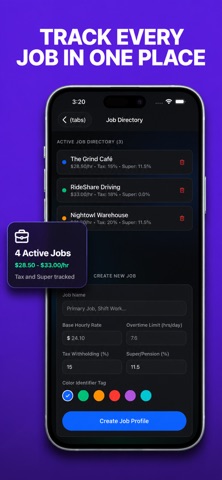 Shiftpenny: Hours & Pay iPhone screenshot