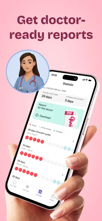 Clover －Period Tracker, Cycle: Screenshot 5 von 6
