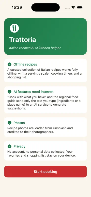 Trattoria – Italian Recipes screenshot 1 of 9