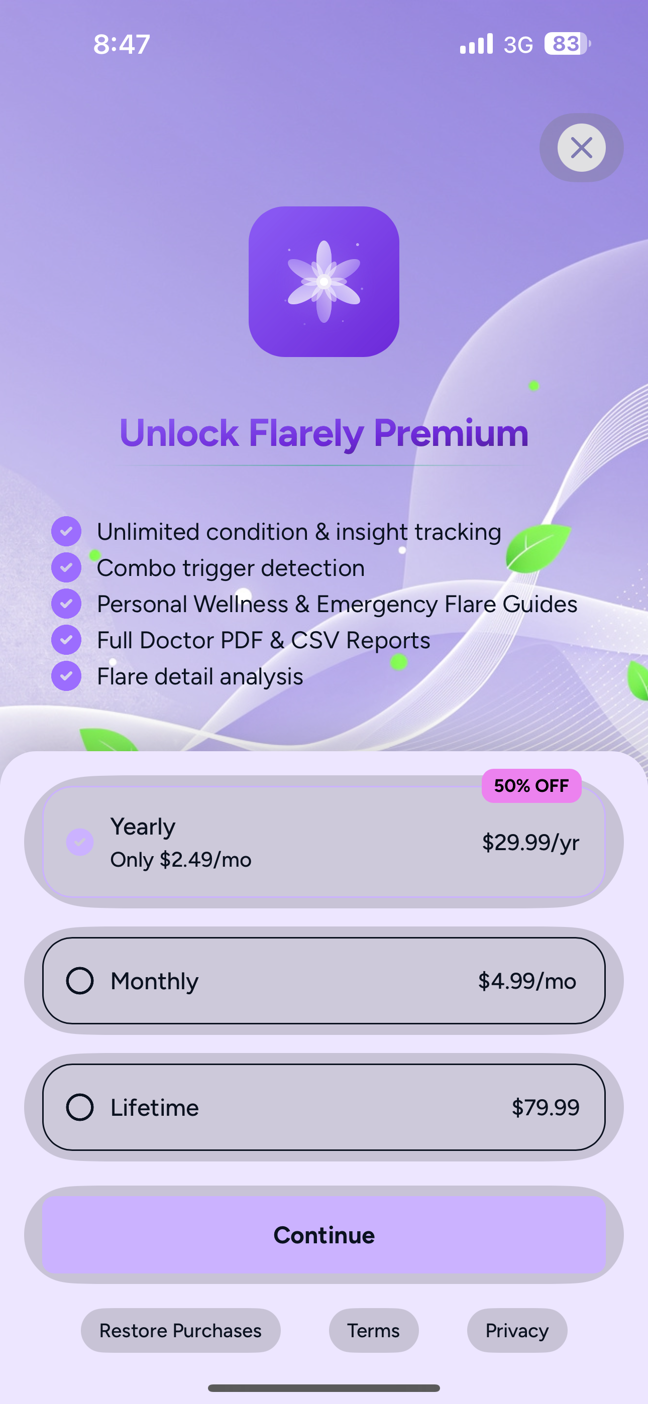 Flarely - Symptom Tracker