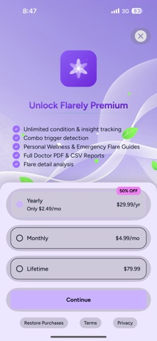 Flarely - Symptom Tracker Screenshot 8 of 8