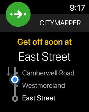 Citymapper Watch screenshot 1