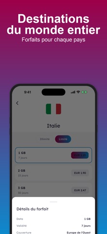 Simpartout : eSIM de voyage Screenshot 2 of 5