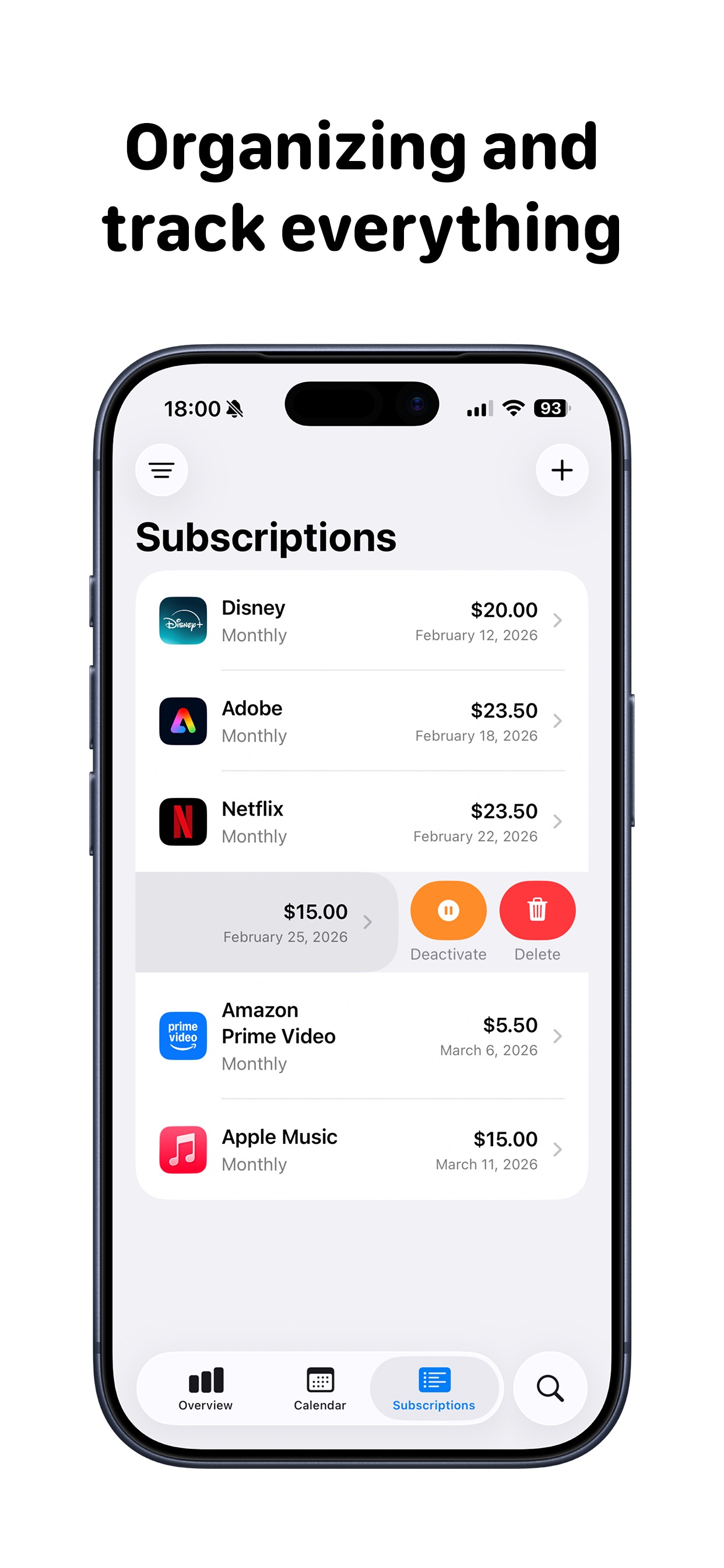 My Subs - Subscription tracker screenshot 2