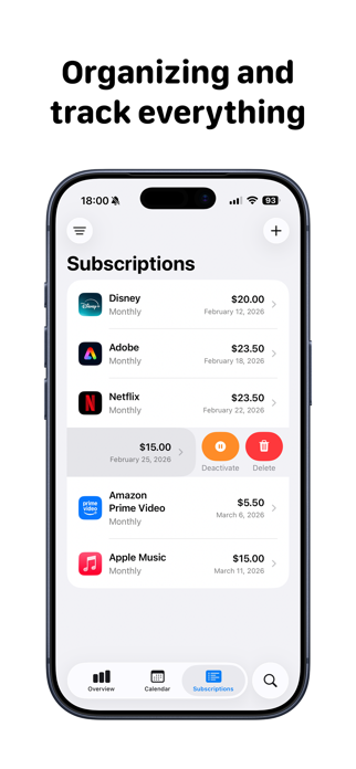 My Subs - Subscription tracker Screenshot 2 of 5