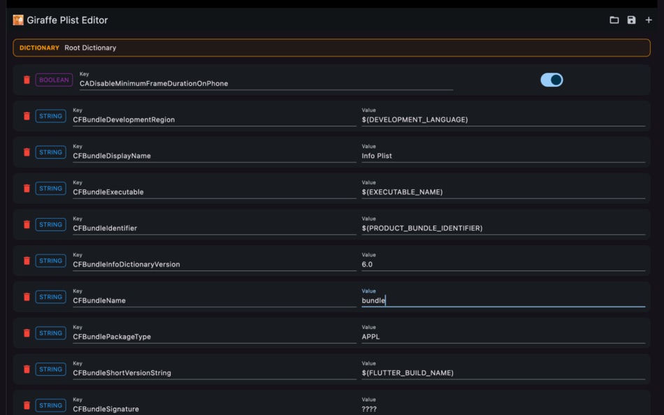 #2. Giraffe Plist Editor (macOS) 게시자: Giorgio Maria Giannotta
