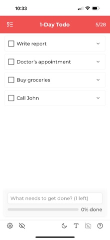 1-Day Todo Screenshot 1 of 5