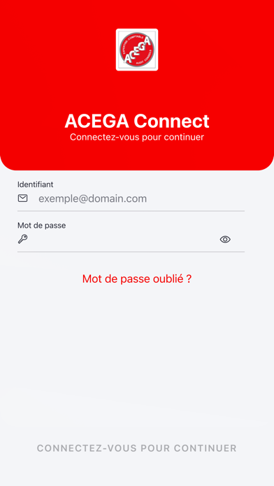 ACEGA Connect screenshot