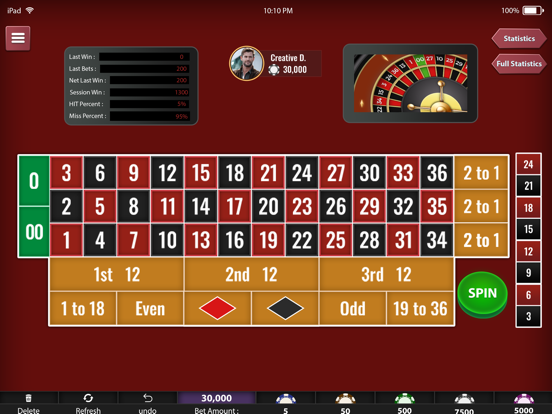 Royal Roulette Casino iPad screenshot