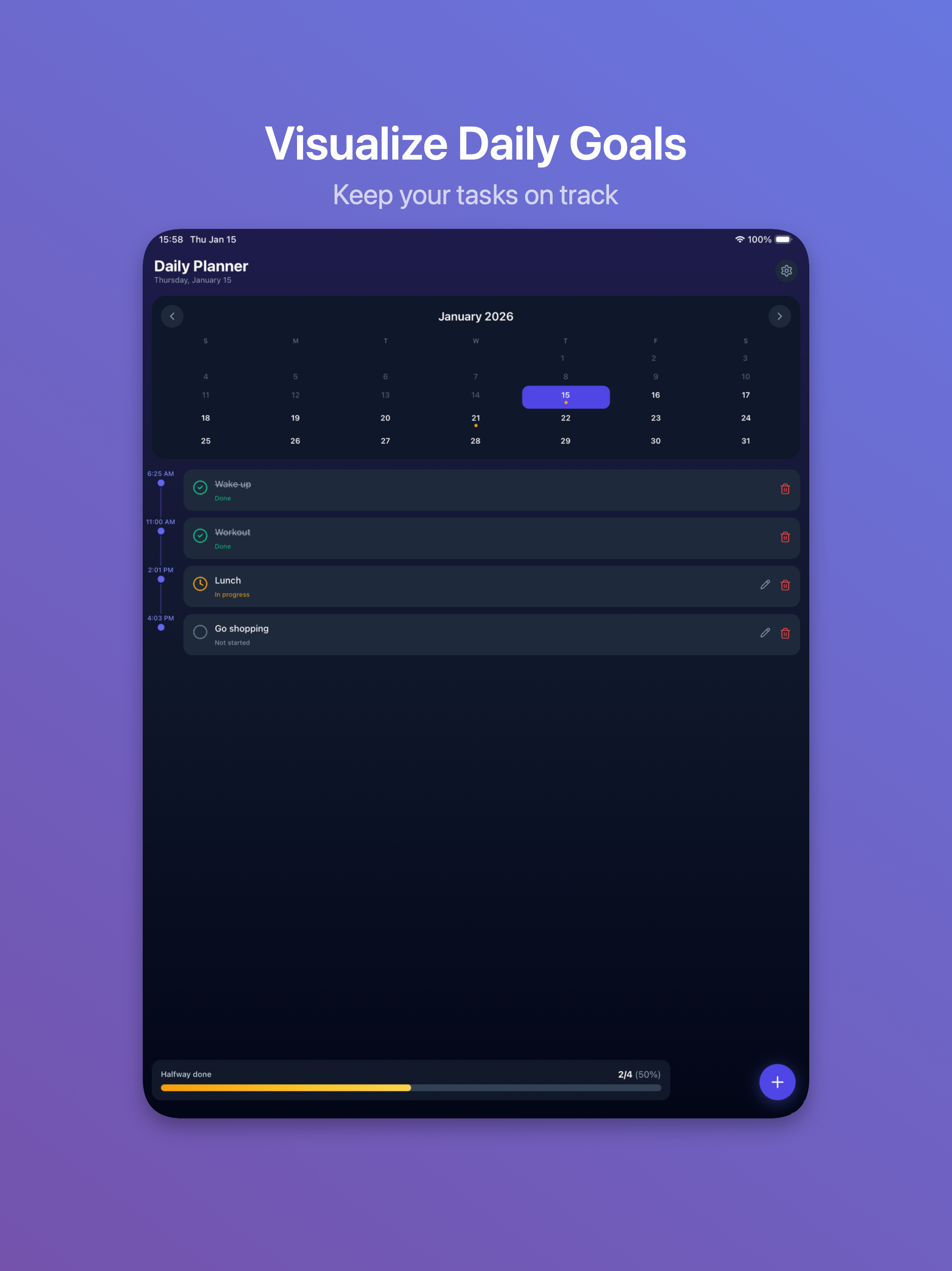 Daily Planner - Goals Tracker screenshot 7