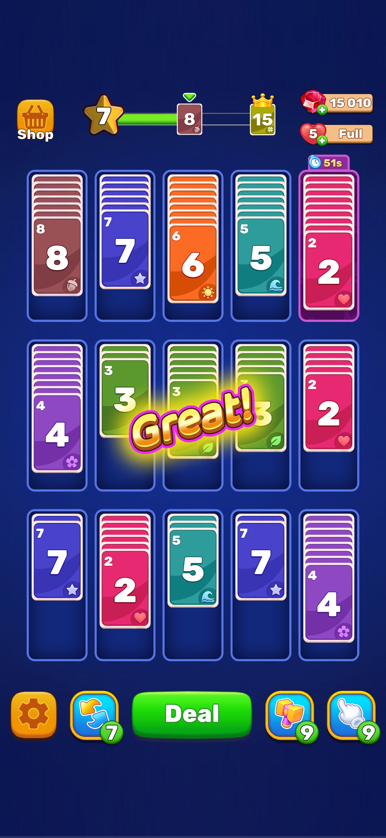 Screenshot 2 of Stackitaire: Solitaire Sort