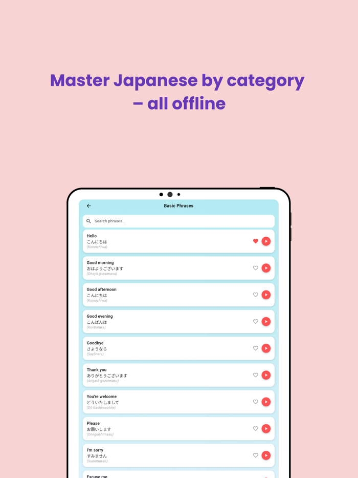 Japanese Phrasebook for Travel