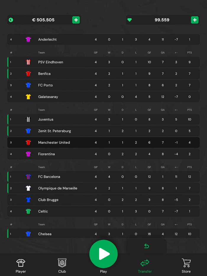 Club Legend - Football Game