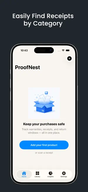 ProofNest: Receipt & Warranty screenshot 1