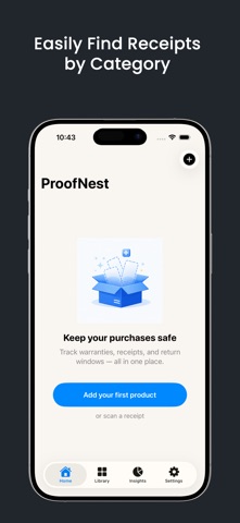 ProofNest: Receipt & Warranty Screenshot 1 of 4