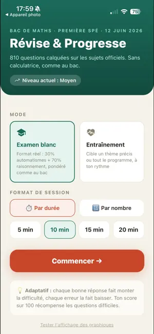 Maths Bac screenshot 2