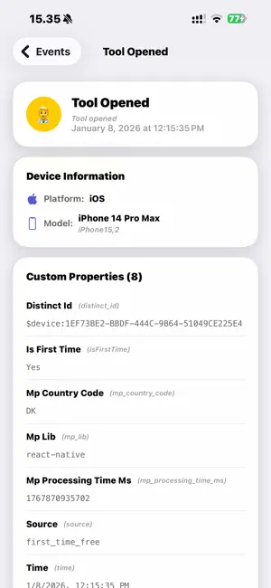 Event Flow: Mixpanel Events screenshot 2