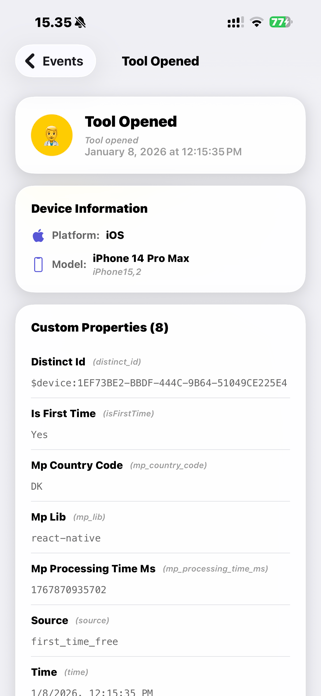 Event Flow: Mixpanel Events Screenshot 2 of 4