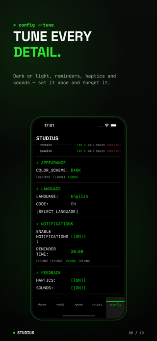 Studius: Study Timer Tracker Screenshot 8 of 10