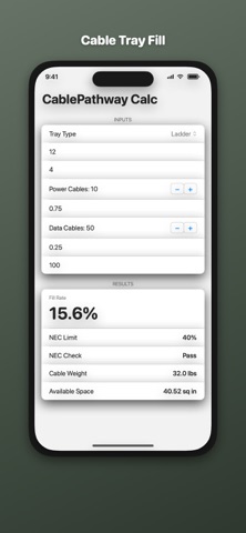 CablePathway Calc のスクリーンショット