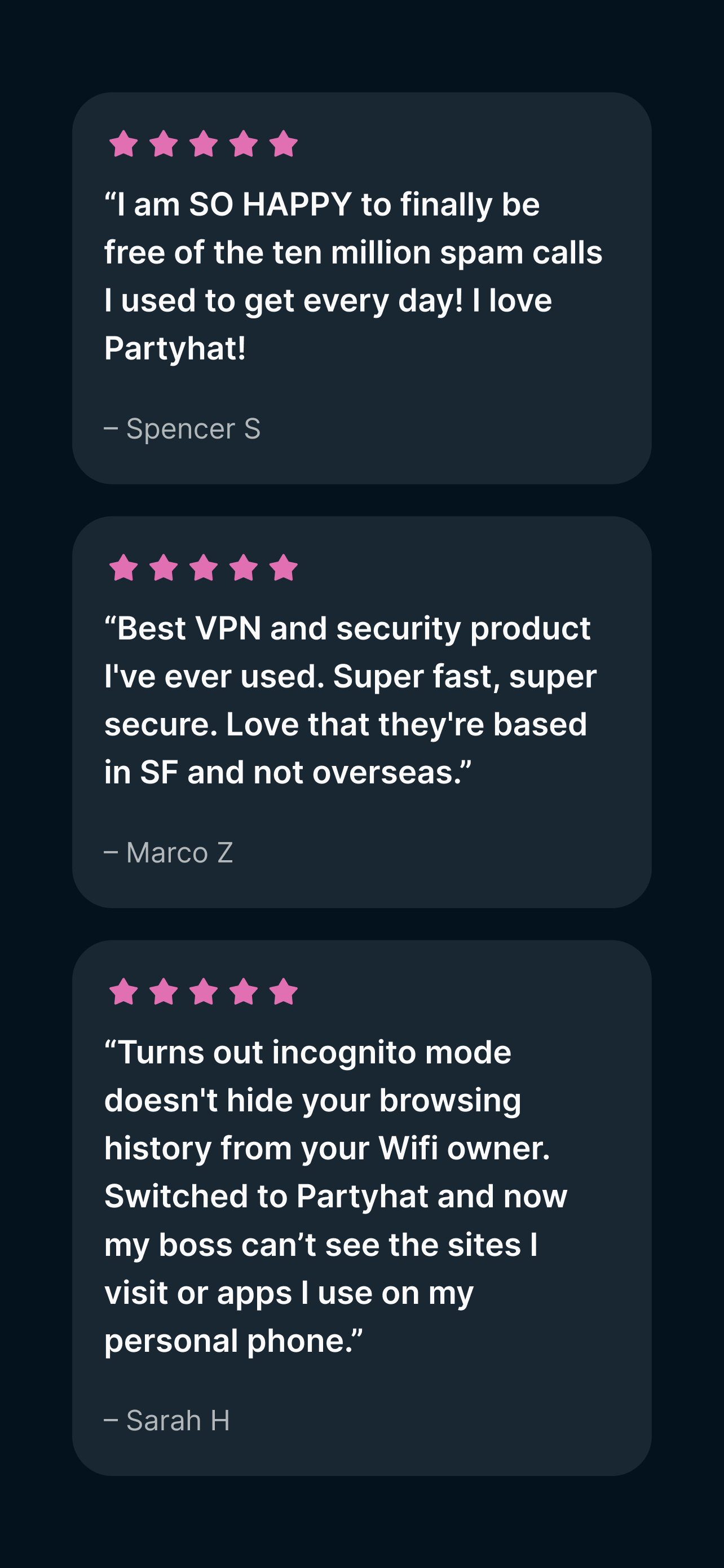 Partyhat: VPN & Mobile Privacy