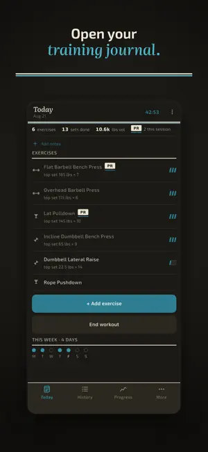 Badger: Gym Workout Tracker screenshot 1