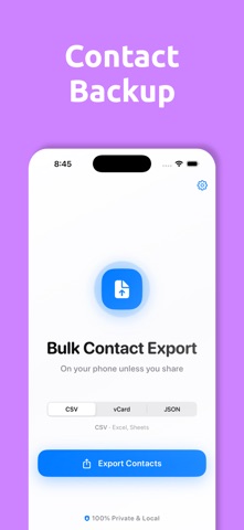 Bulk Contact Export screenshot