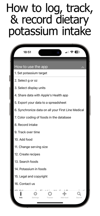 Potassium Counter & Tracker Screenshot 1 of 10