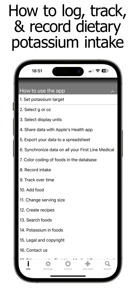 Potassium Counter & Tracker screenshot 1