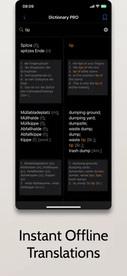 Captura de pantalla de German English Dictionary + en iPhone 3