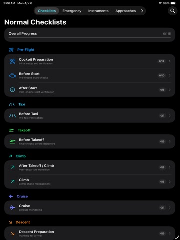 Orch A320 Guide iPad screenshot