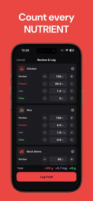Protein Tracker: Fiber & Iron screenshot 3