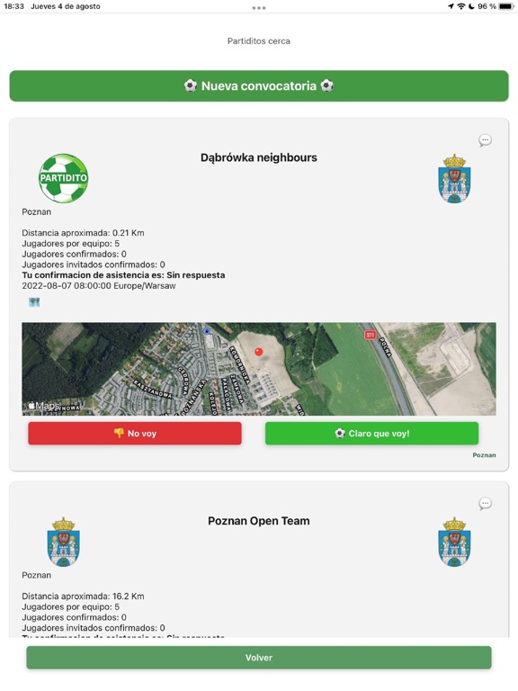 Partidito iPad screenshot 2 - Sports app
