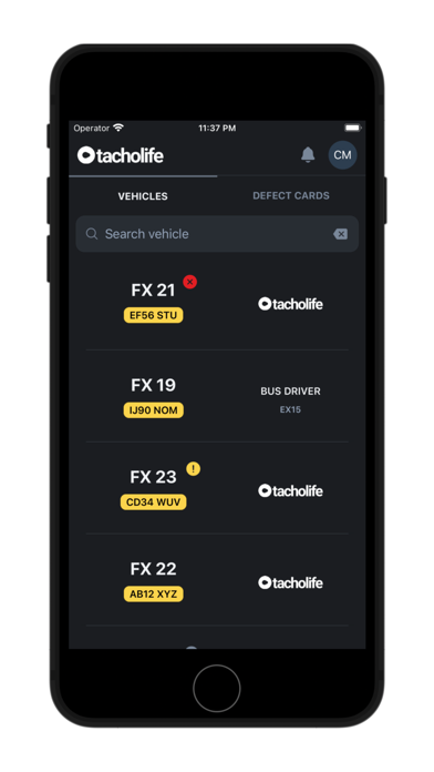 Tacholife app screenshot