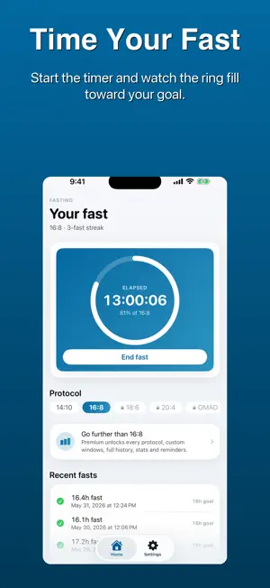 Fasting Hours Tracker screenshot 1