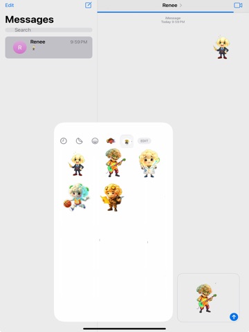 Glowing Cauliflower Stickers iPad screenshot