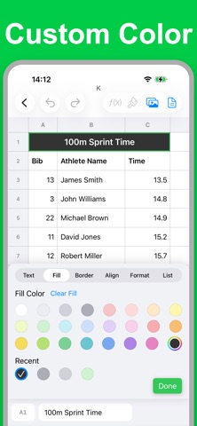 Spreadsheet Maker - GridSmith iPhone screenshot