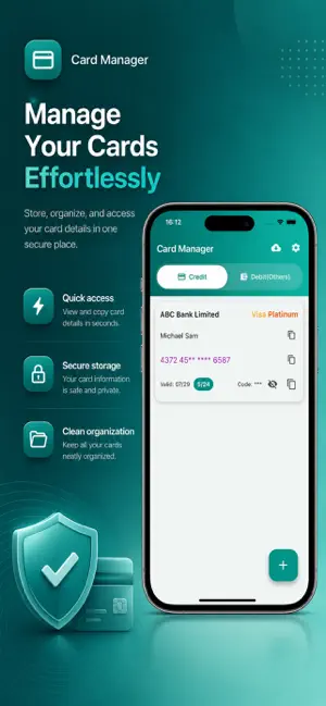 Card Manager Pro screenshot 1