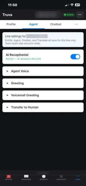 Truva — AI Receptionist screenshot 1