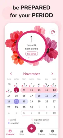 Period Tracker and Calendar : capture d’écran 3 sur 8